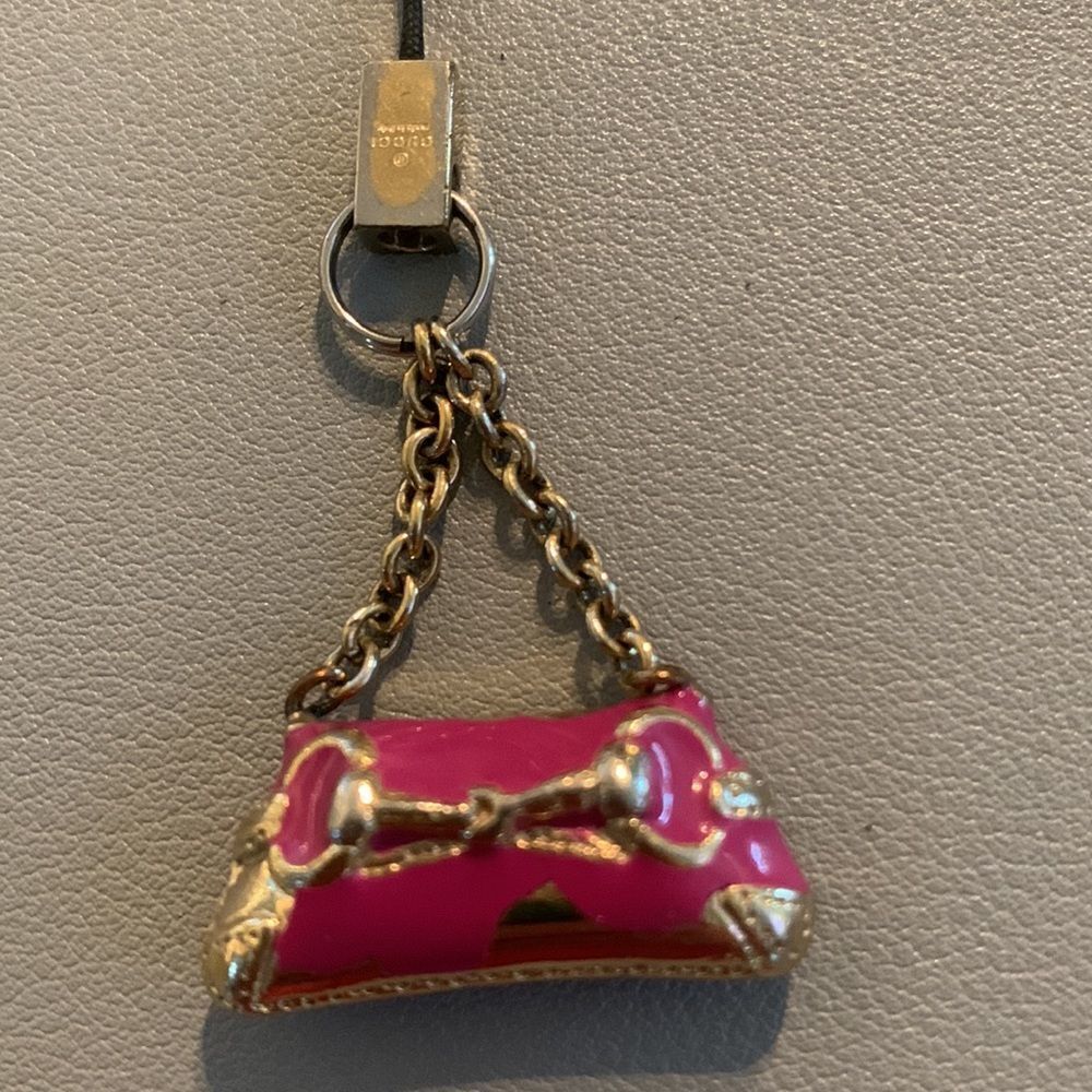 GUCCI  Pink Vintage Purse Charm